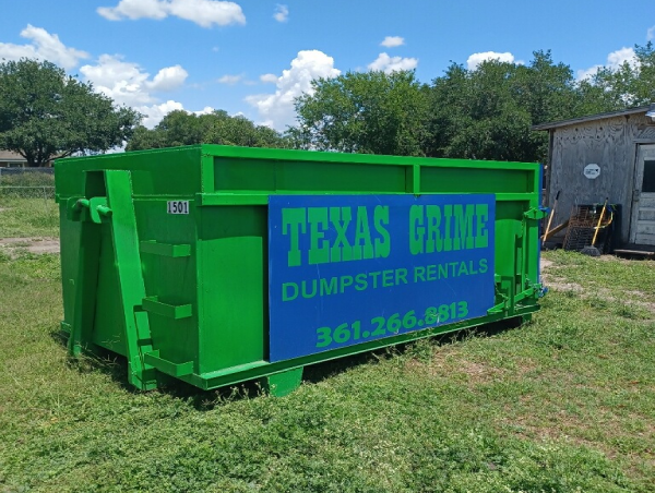 Texas Grime 15 yard dumpster